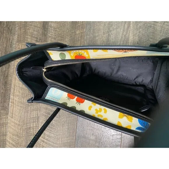 Kate Spade Pasta Mangia Italy Italian Tote Bag Rare Hard to Find - Picture 9 of 10